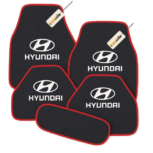 Antrasit Kırmızı Renk Hyundai 5’li Oto Halı Paspas Seti Kaymaz Tabanlı, Suya Dayanıklı ve Kolay Temizlenebilir Araç Paspası ürün görseli 1