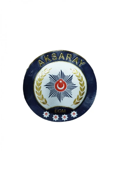 AKSARAY Polis Kol Arması 3D Plastik TPU, Yeni Tip, Cırtlı, Standart Ölçü, 1.sınıf Kalite ürün görseli 1