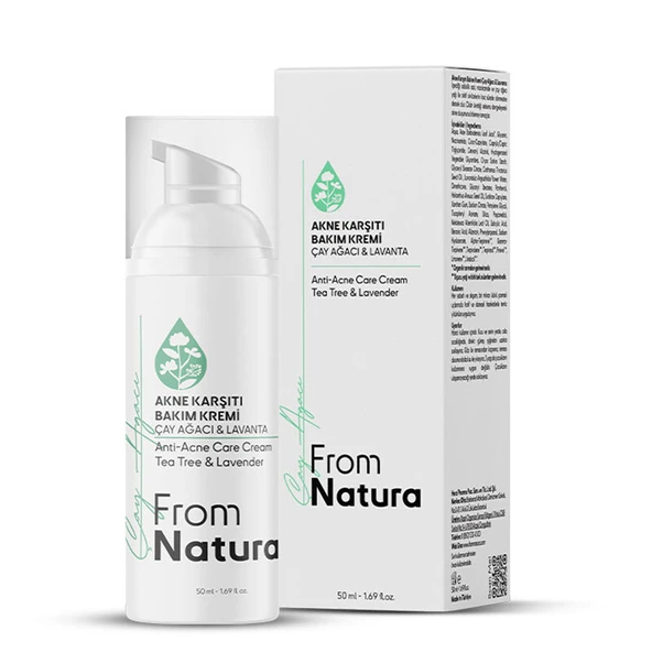 From Natura Çay Ağacı ve Lavanta Akne ve Siyah Nokta Karşıtı Bakım Kremi 50 ml ürün görseli 1