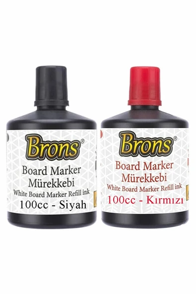 Siyah Kırmızı Yazı Tahta Kalem Mürekkebi 100ml 1 Adet Brons Tahta Kalemi Mürekkebi Kolay Silinebilir 100gr Okul Sınıf ürün görseli 1