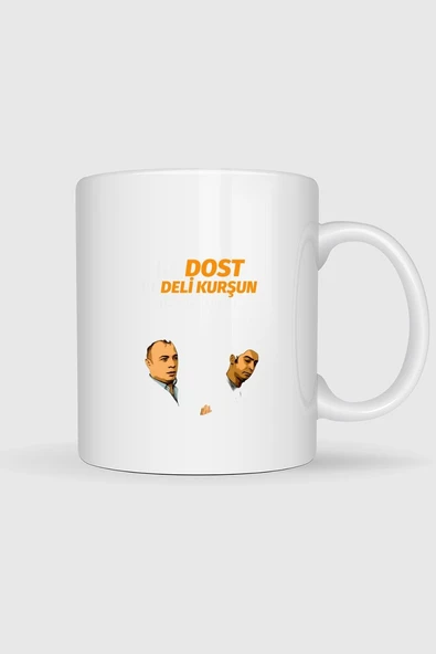 Kurtlar Vadisi İki Dost İki Deli Kurşun Gibiyiz Tasarımlı Kupa Bardak ürün görseli 1