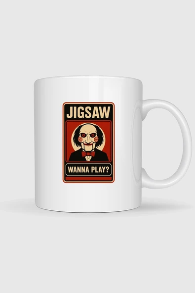 Jigsaw Wanna Play Tasarımlı Kupa Bardak ürün görseli 1