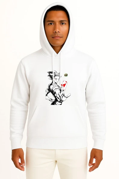 Kapüşonlu Hisoka Kurapika Gon Freecss Hunter Göğüs Tasarımlı Unisex Sweatshirt ürün görseli 1