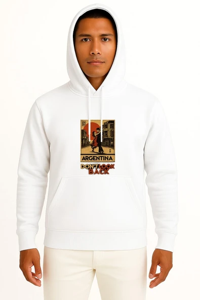 Kapüşonlu Argentina Tango Dancers Japanese Art Göğüs Tasarımlı Unisex Sweatshirt ürün görseli 1