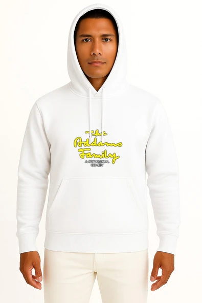 Kapüşonlu The Addams Family Musical Theatre Göğüs Tasarımlı Unisex Sweatshirt ürün görseli 1