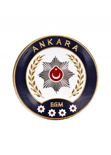 ANKARA Polis Kol Arması 3D Plastik TPU, Yeni Tip, Cırtlı, Standart Ölçü, 1.sınıf Kalite ürün görseli 1
