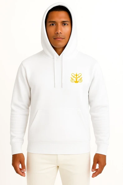 Kapüşonlu Nargile Silüet Cep Tasarımlı Unisex Sweatshirt ürün görseli 1
