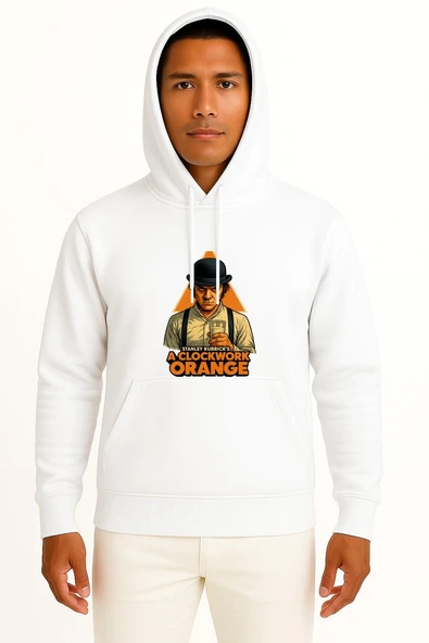 Kapüşonlu A Clockwork Orange Göğüs Tasarımlı Unisex Sweatshirt ürün görseli 1