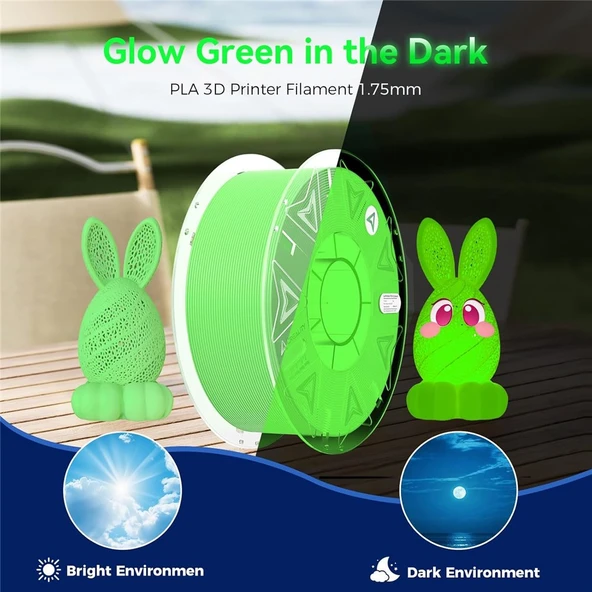 Creality Hyper Luminous Sarı Pla Filament (1.75mm, 1kg) - Resim 3