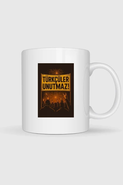 Türkçüler Unutmaz Bozkurt Tasarımlı Kupa Bardak ürün görseli 1