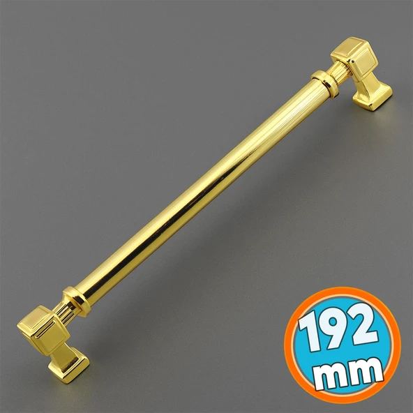 Mobilya Çekmece Mutfak Dolabı Dolap Kulpları Kulb 19.2 cm Gold Altın Metal Kulp 192 mm ürün görseli 1