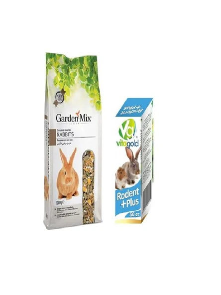 Tavşan Yemi 1 kg. Skt:01/2027 + Vita Gold Rodent Plus Kemirgen Vitamini 50cc ürün görseli 1