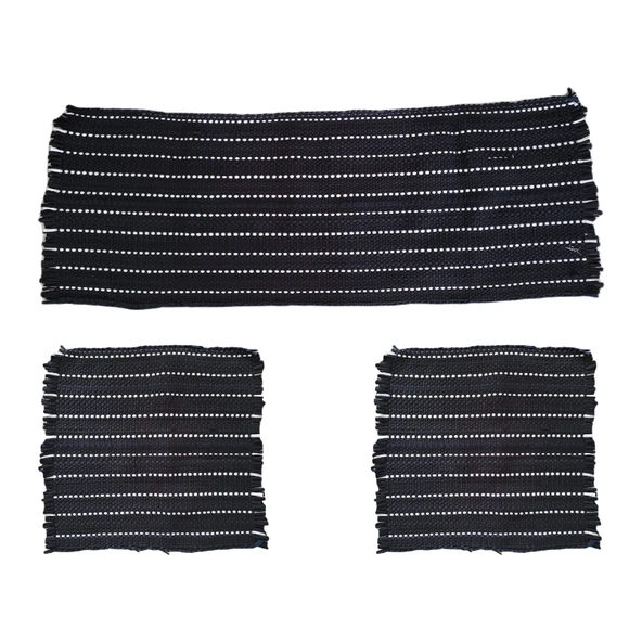 Terletmez Serme oto minderi 3'lü set kilim ürün görseli 1