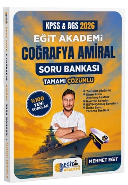 2026 KPSS MEB AGS Coğrafya Amiral Soru Bankası Eğit Akademi ürün görseli 1