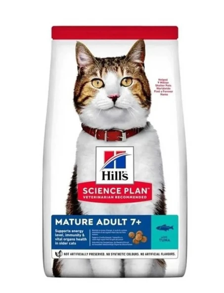 Hill's Mature Adult +7 Ton Balıklı Açık Yaşlı Kedi Maması 1,5 KG ürün görseli 1