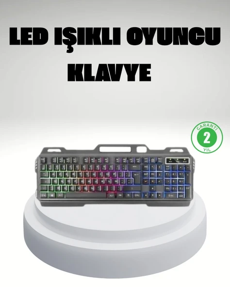 RGB Işıklı Oyuncu Klavye Mouse Seti – Türkçe Q, Ayarlanabilir DPI, Ergonomik ve Dayanıklı Tasarım ürün görseli 1