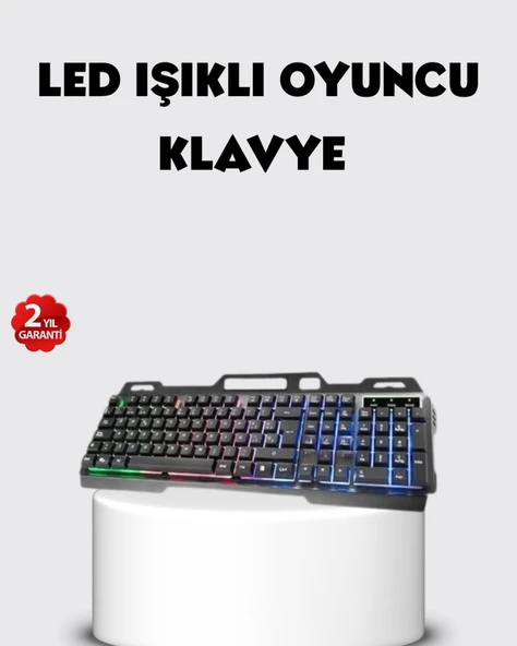 RGB Aydınlatmalı Klavye Mouse Seti – USB Bağlantılı, Türkçe Q, Ayarlanabilir DPI, Ergonomik Yapı ürün görseli 1