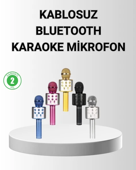 Bluetooth Karaoke Mikrofon – Yüksek Ses Kalitesi, Yankı Efektli, Uzun Ömürlü Pil ürün görseli 1