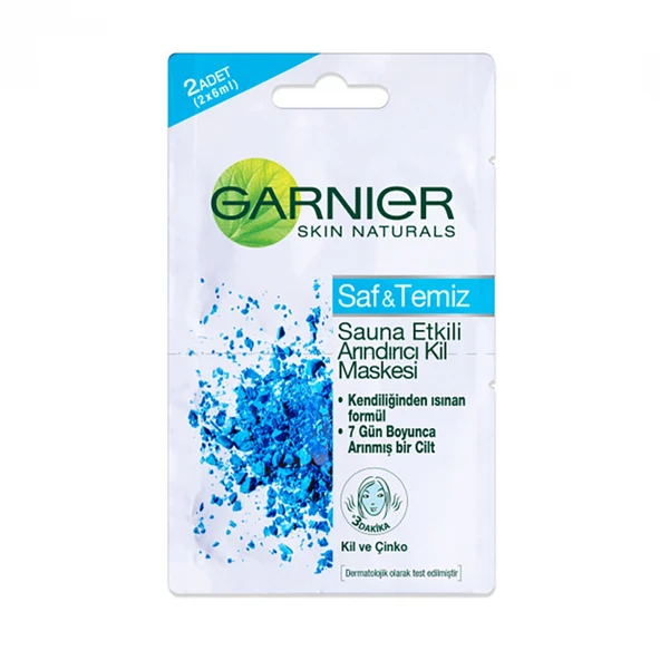Garnier ( 4 ADET ) Saf ve Temiz Sauna Etkili Arındırıcı Kil Maskesi - 4 Adet ürün görseli 1