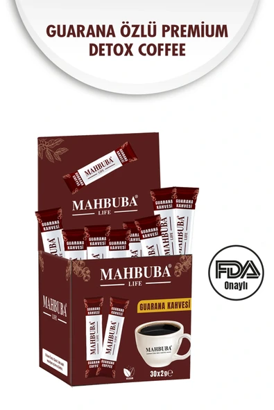 Mahbuba Guarana Özlü Premium Detox Form Diyet Kahve Gün Boyu Enerji 1 Aylık - ( 30 Kullanım ) Net 60gr ürün görseli 1
