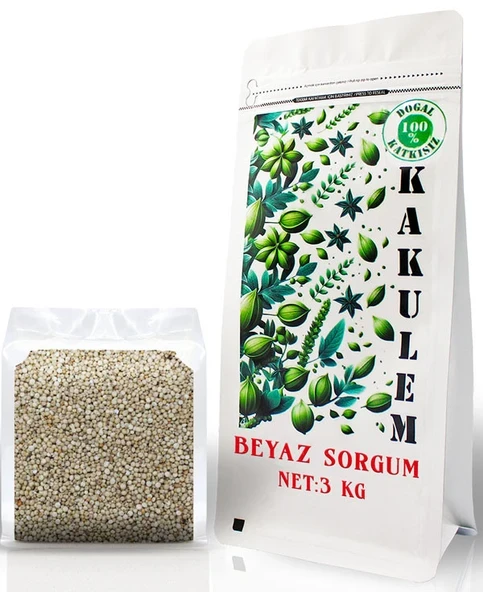 KAKULEM SERTİFİKALI Beyaz Sorgum Dal Darı 3 KG ürün görseli 1