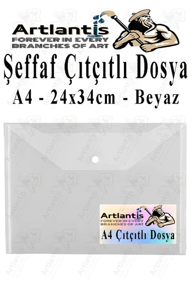 A4 Çıtçıtlı Dosya Şeffaf Renkli Zarf Dosya 1 Adet Çıt Çıtlı Dosya Su Geçirmez 100 Yaprak Kapasite ürün görseli 1