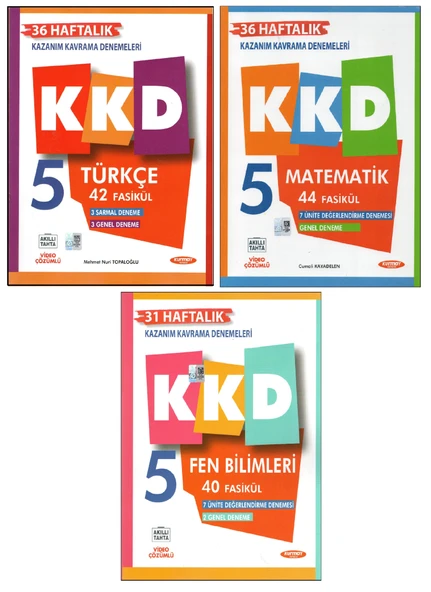 Kurmay KKD 5.Sınıf Türkçe+Matematik+Fen (3 Kitap) ürün görseli 1