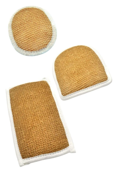 Doğal Jüt İp 3'lü Banyo Lifi Hamam Kese Seti (Yüz + Vücud + Sırt) - Set8 ürün görseli 1