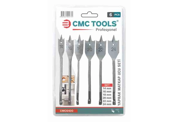 Cmc 6 Pcs Yaprak Matkap Ucu Seti CMC6400 ürün görseli 1