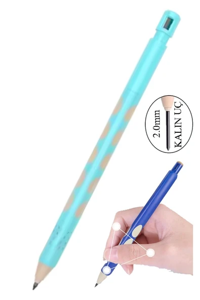 Kalın Uçlu Versatil Kalem 2.0 mm 1 Adet Kalın Uçlu Başlangıç Kalem 2,0mm Sınav Kalemi 2.0 Mekanik Uçlu Kurşun Kalem ürün görseli 1
