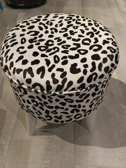 MERCAN MOBİLYA LEOPAR DESENLİ PUF BENCH - Resim 2