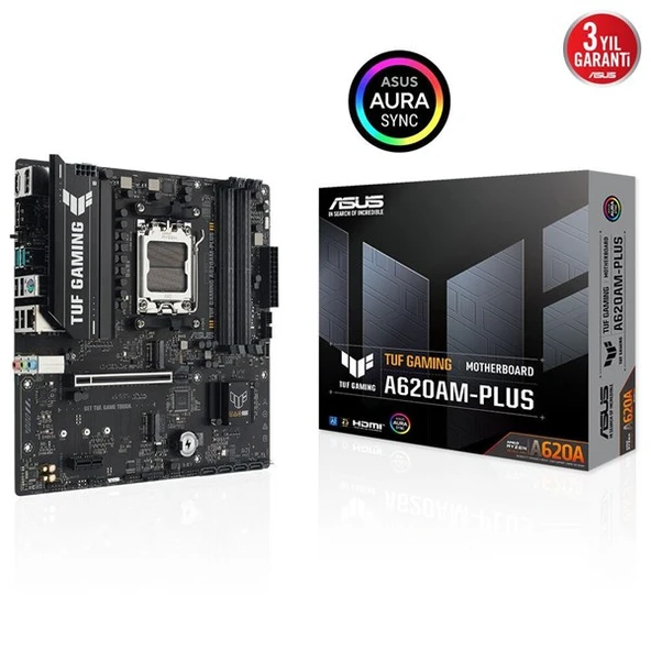 ASUS TUF GAMING A620AM-PLUS DDR5 HDMI-DP PCIE 4.0 AM5 mATX ürün görseli 1