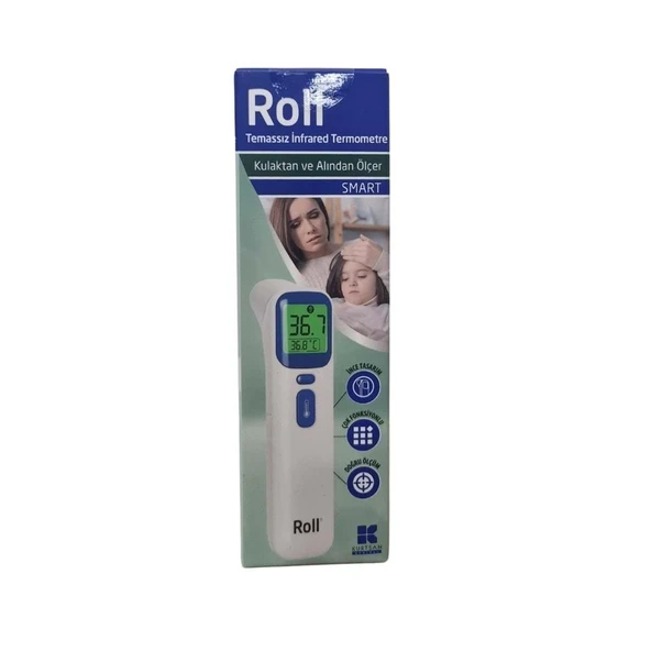 Roll Temassız Termometre Kulaktan ve Alından Ölçer ürün görseli 1