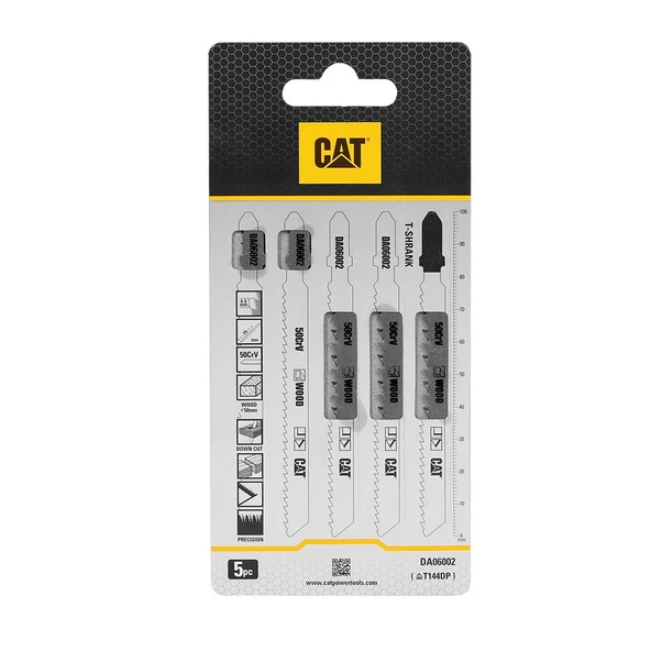 CAT DA06002 5 Parça Profesyonel Ahşap Hızlı/Kaba Kesim Dekupaj Testere Bıçağı, Ucu ürün görseli 1
