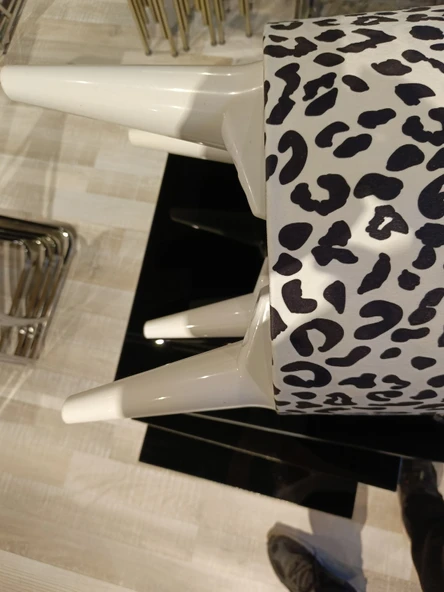 MERCAN MOBİLYA LEOPAR DESENLİ PUF BENCH - Resim 4