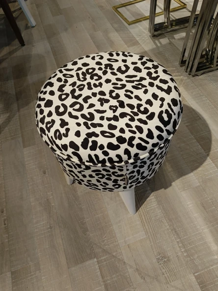 MERCAN MOBİLYA LEOPAR DESENLİ PUF BENCH - Resim 5