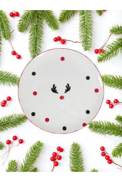 Joy Yeni Yıl 2 li Pasta Tabağı 19 cm ürün görseli 1