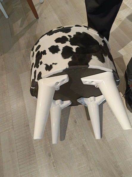 MERCAN MOBİLYA LEOPAR DESENLİ  BENCH PUF - Resim 4