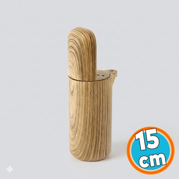 Mobilya Tekli Kanepe Koltuk Baza Yükseltme Ayağı Meşe Renk Sert Plastik Ayak 15 cm ürün görseli 1