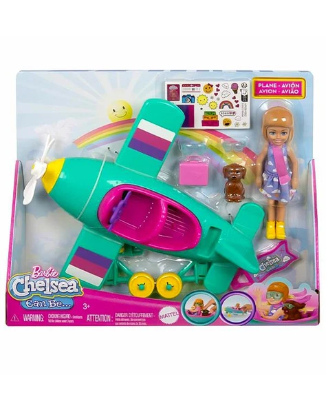 Barbie Chelsea'nin Pervaneli Mini Uçağı Oyun Seti HTK38 ürün görseli 1