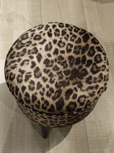 MERCAN MOBİLYA LEOPAR DESENLİ PUF BENCH - Resim 4