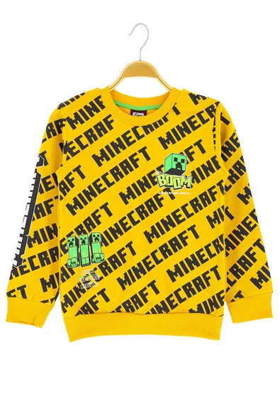 Erkek Çocuk Sweatshirt Minecraft Baskılı - Resim 4