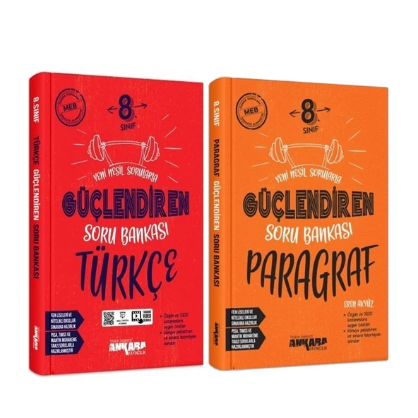 Ankara Yayıncılık 8.Sınıf Türkçe ve Paragraf Soru Bankası Seti 2 Kitap ürün görseli 1