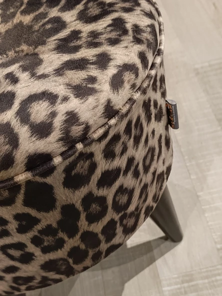 MERCAN MOBİLYA LEOPAR DESENLİ PUF BENCH - Resim 2
