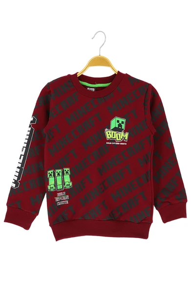 Erkek Çocuk Sweatshirt Minecraft Baskılı - Resim 6