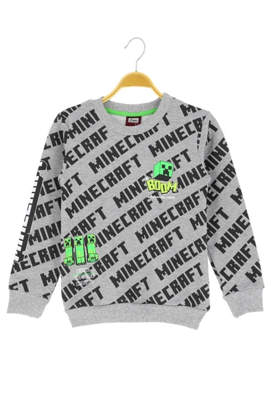 Erkek Çocuk Sweatshirt Minecraft Baskılı - Resim 2
