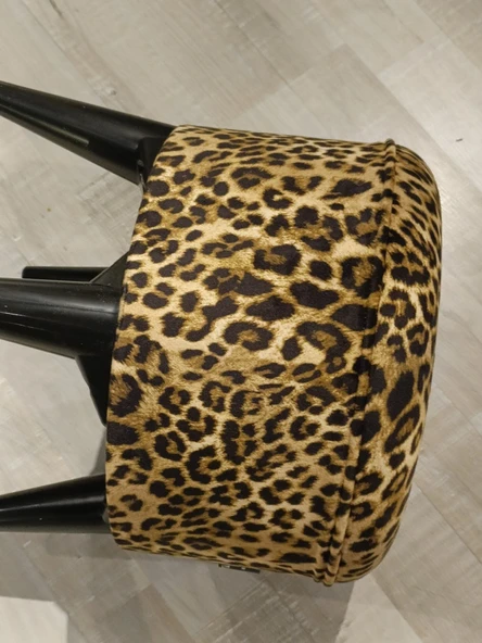 MERCAN MOBİLYA LEOPAR DESENLİ PUF BENCH - Resim 3