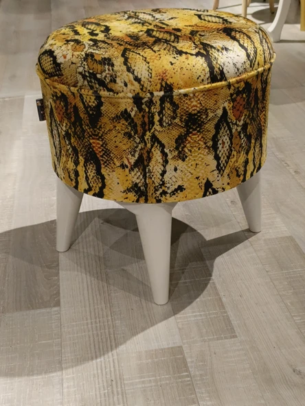 MERCAN MOBİLYA LEOPAR DESENLİ PUF BENCH - Resim 2