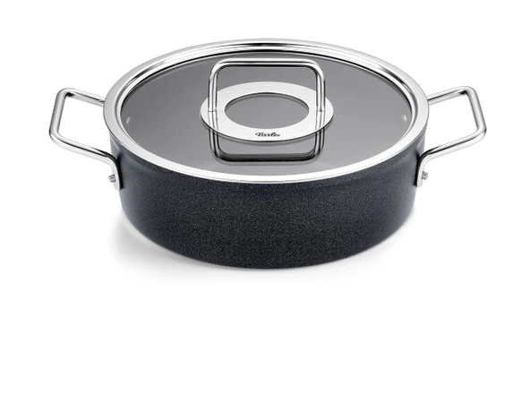 Fissler Adamant® Cam Kapaklı Sığ Tencere - 24 cm ürün görseli 1