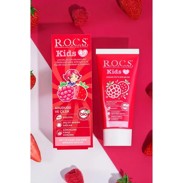 R.o.c.s Kids 4-7 Yaş Ahududu Çilek Diş Macunu 45g ürün görseli 1